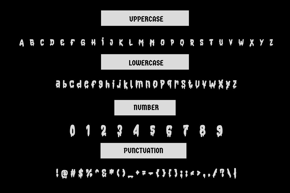 Monster Drip is a cute display font, a Serif Font by Brown Cupple (Photo 5 of 6)