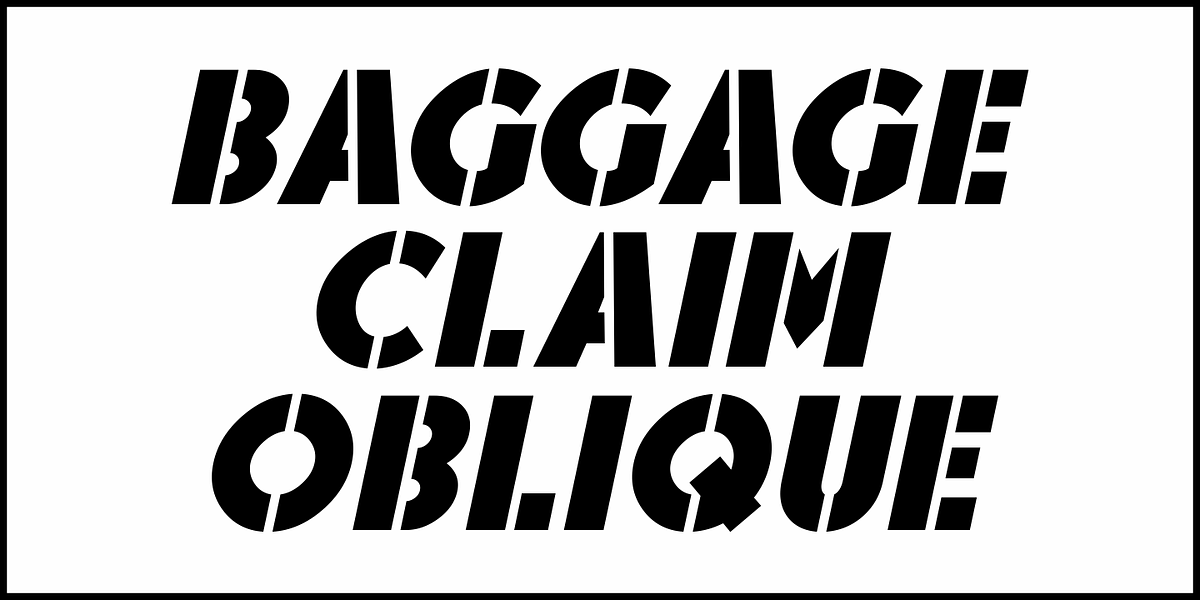Baggage Claim JNL, a Font by Jeff Levine Fonts (Photo 4 of 5)