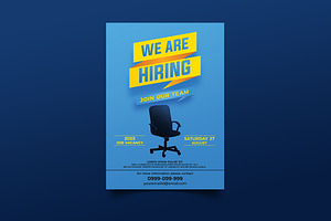 We Are Hiring Flyer, a Flyer Template by DesignWorkz