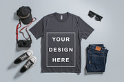 T-Shirt Mockup - Dark Gray Edition, a Shirt Mockup by ForhadGFX (Thumbnail 4 of 12)