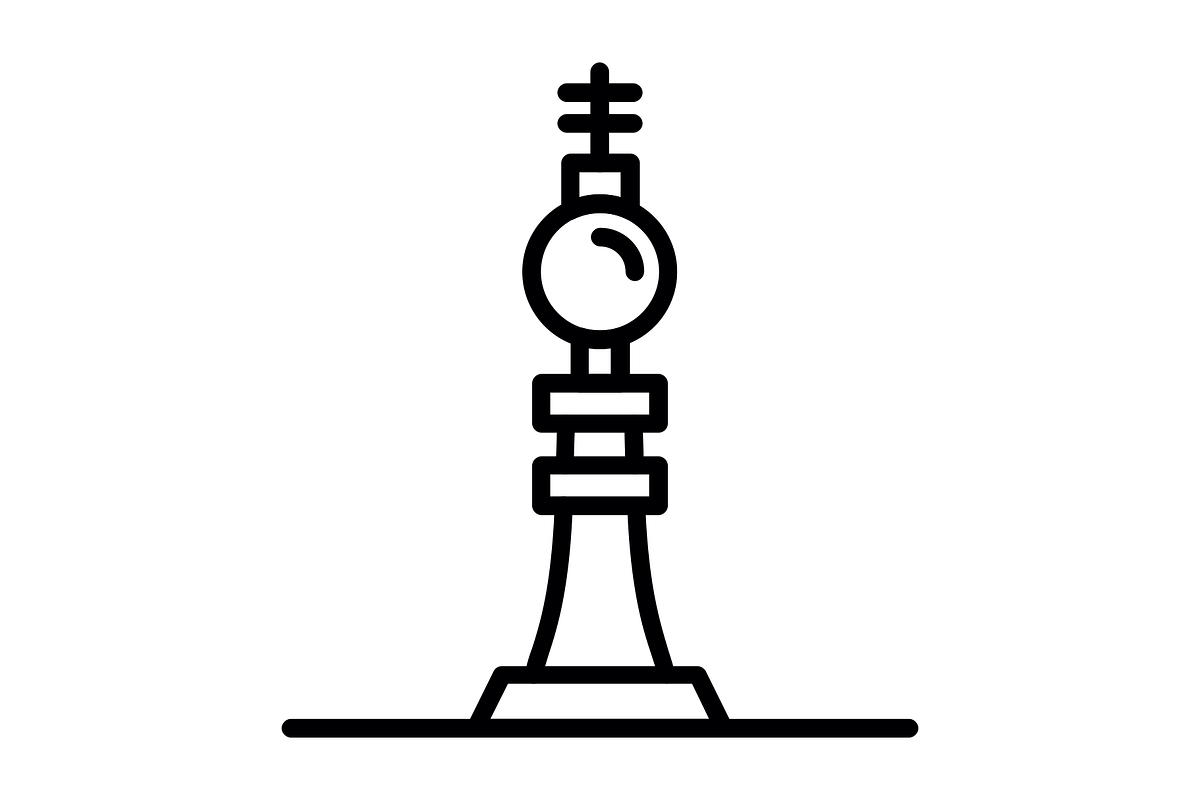 Fernsehturm Berlin Line Icon, an Icon by Pexelpy (Photo 2 of 2)