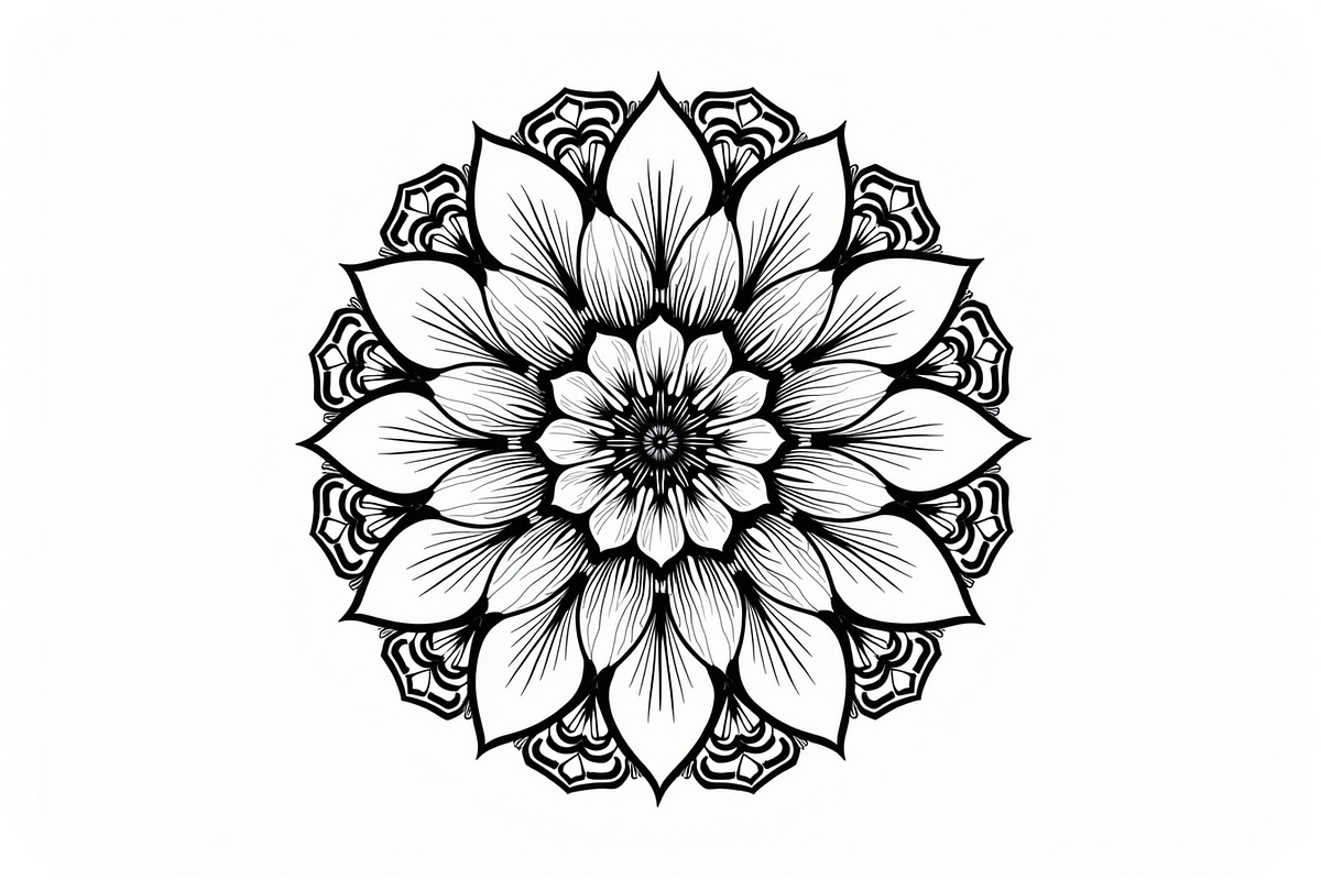 Mandala Coloring Pages Bundle, an Illustration by Artivon (Photo 4 of 11)