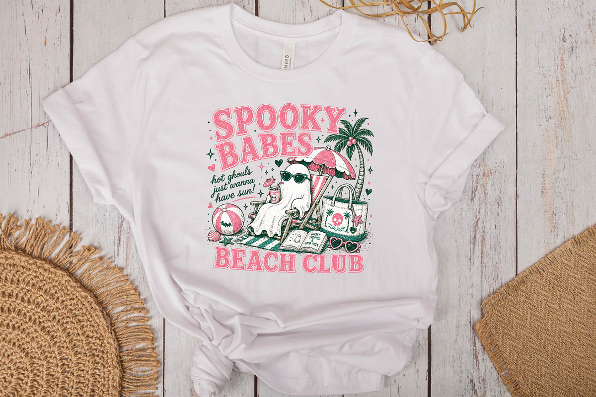Summer Beach Club Ghost Sublimation, a Seasonal Illustration by DreamPrint404 (Photo 4 of 6)