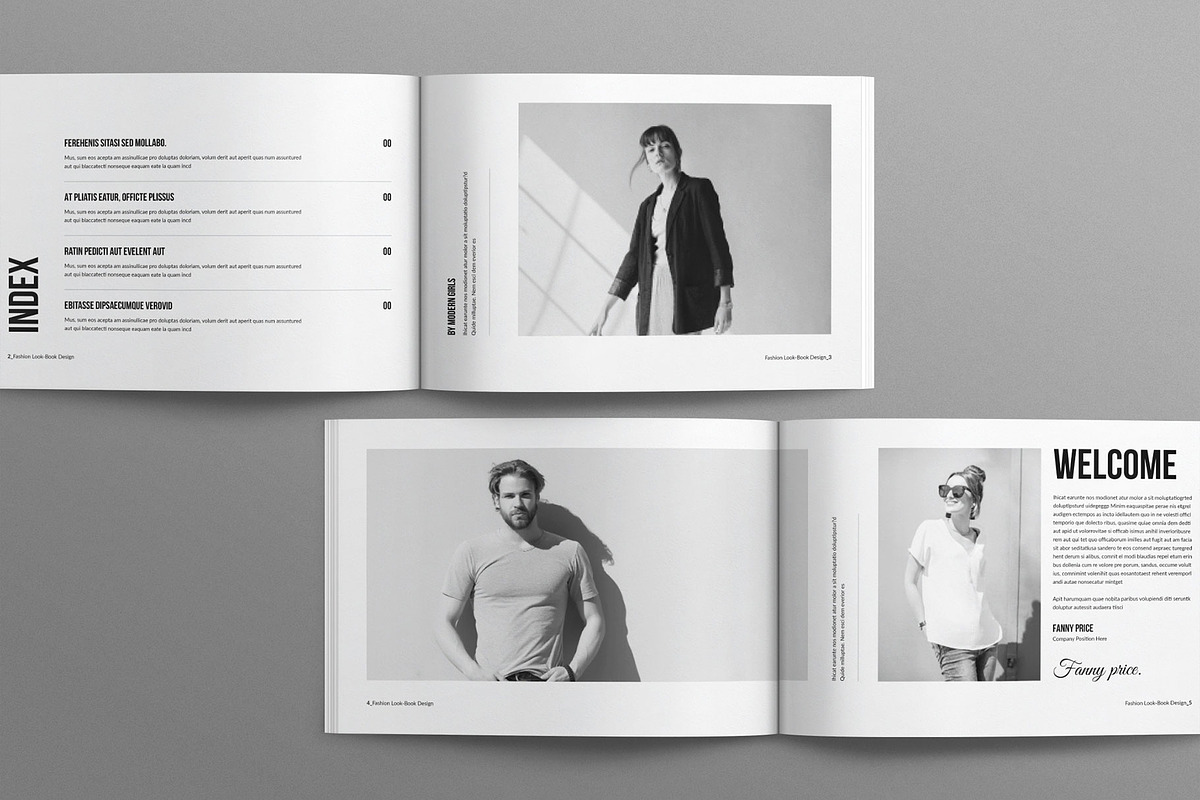 Fashion Lookbook Template Landscape preview 3