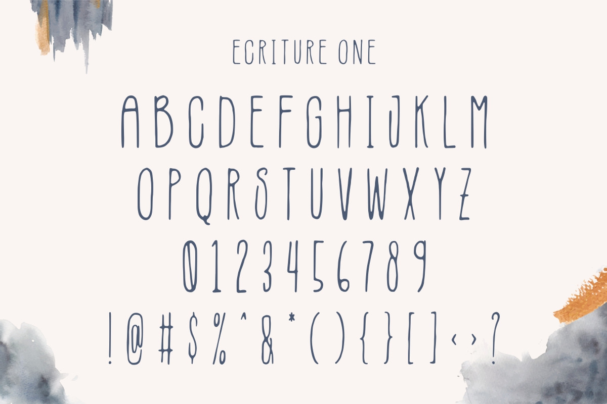 Ecriture || Handdrawn Font preview 6