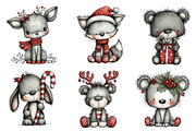 Christmas Whimsical Animals Clipart, an Illustration by Dream Creation (Thumbnail 2 of 8)