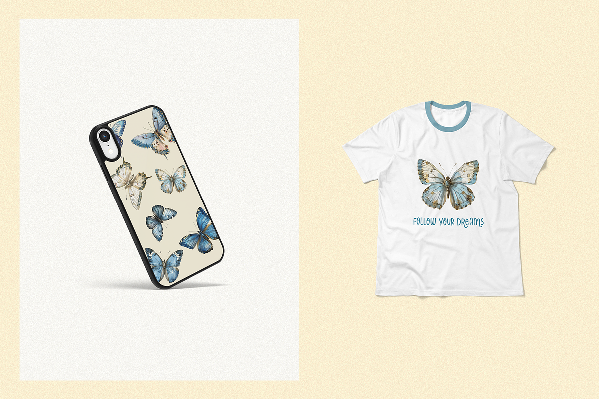 80 Vintage Butterflies Clipart, an Object Graphic by Nova Studio (Photo 5 of 7)