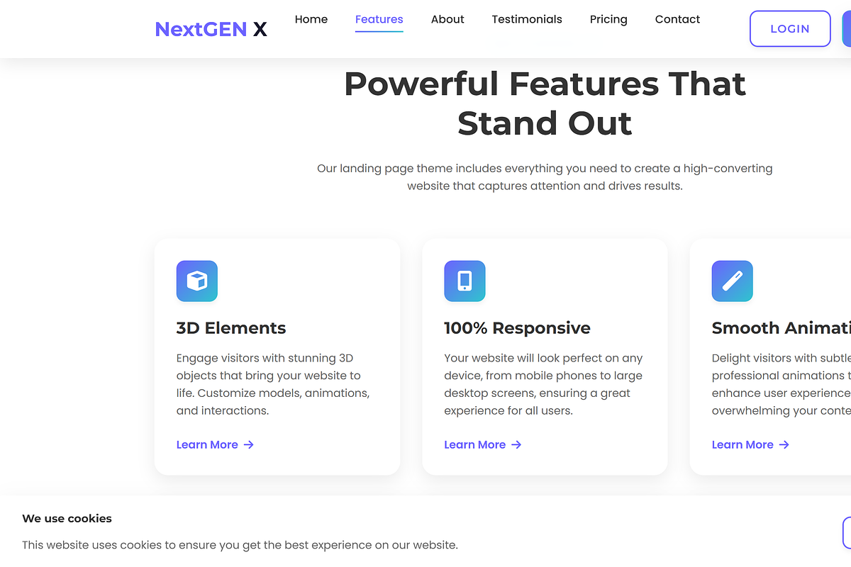 NextGenX – Landing Page, a Landing Page Template by Modern Templates Studios (Photo 5 of 7)