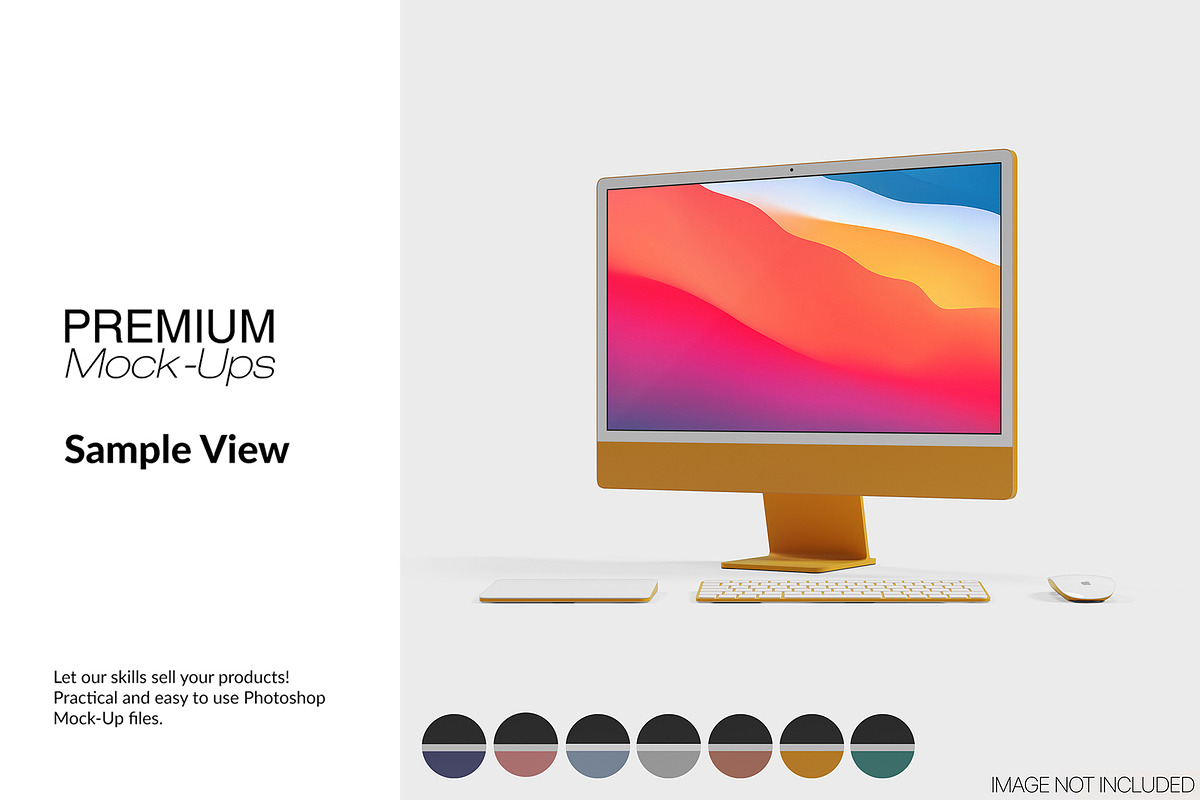 Apple iMac 24” M1 Mockups, a Device Mockup by mock-ups (Photo 12 of 13)