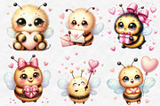 Whimsical Bee Mine Valentine Clipart, an Illustration by Designworld (Thumbnail 2 of 6)