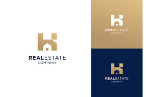 Letter H Home Gold Logo, a Branding & Logo Template by ika trisiana