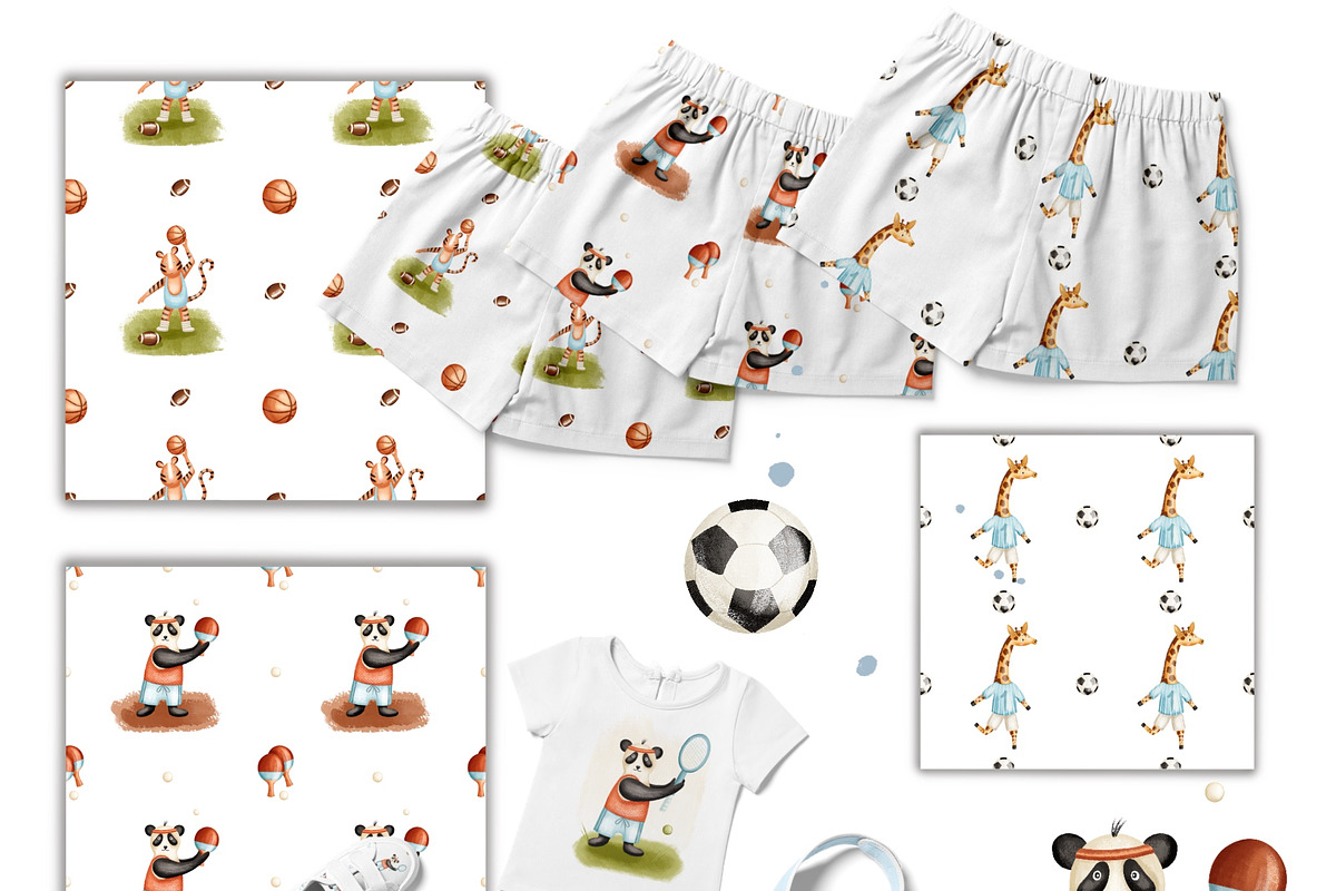 Sports friends. Animal collection, an Animal Illustration by Linerisyart (Photo 5 of 13)