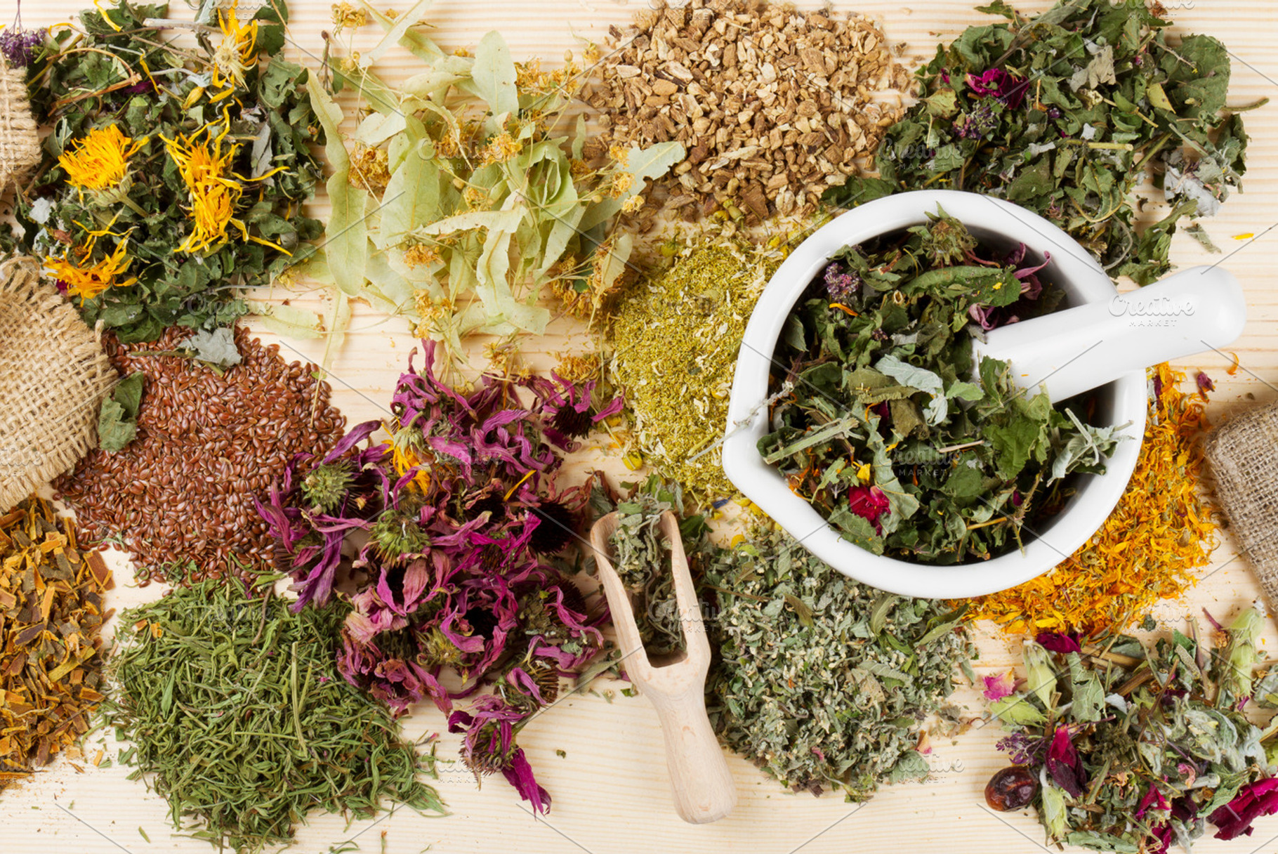 Healing herbs., a Health & Medical Photo by chamillewhite