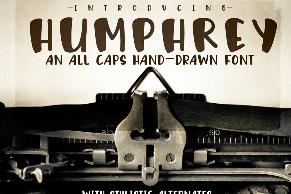 Humphrey Hand-Drawn Font, a Handwritten Font by Groovy Fonts by Mindy (Photo 1 of 11)
