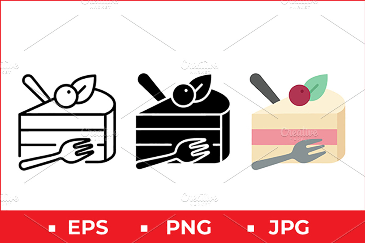 Cake Slice Vector Icon Graphic, a Solid Icon by Artonix (Photo 1 of 2)