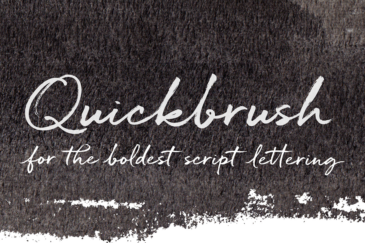 Quickbrush- the bold brush font, a Handwritten Font by Trial by Cupcakes (Photo 1 of 6)