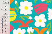 Bird and Daisy Seamless Pattern Set, a Pattern Graphic by Nansirins Studio (Thumbnail 3 of 9)