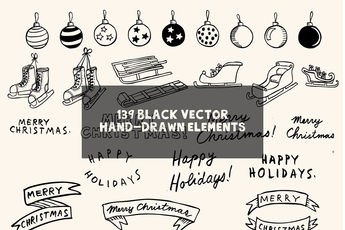 Hand-drawn christmas illustrations, a Seasonal Illustration by Lise & Mike–Visual Makers (Photo 5 of 7)