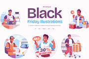 Black Friday Illustration, a Person Illustration by Vectors Market (Thumbnail 1 of 10)