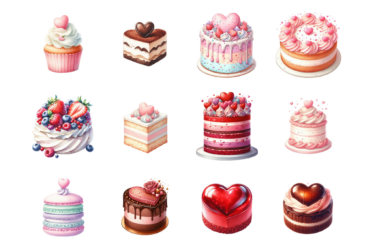 Valentine Cake Dessert, an Illustration by Design Market (Photo 3 of 3)