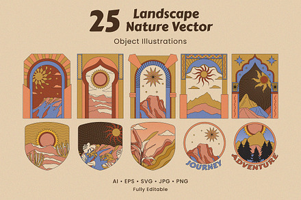 Power of Nature Landscape Designs, an Object Graphic by UICreative