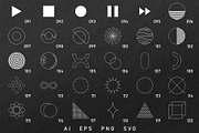 180 abstract vector shapes, an Object Graphic by Valeria Soloveva (Thumbnail 5 of 7)