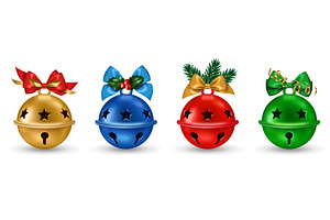 Jingle bells colorful icons set, an Object Illustration by kotoffei