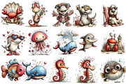Whimsical Summer Sea Animals Clipart, an Illustration by OK Design (Thumbnail 3 of 6)