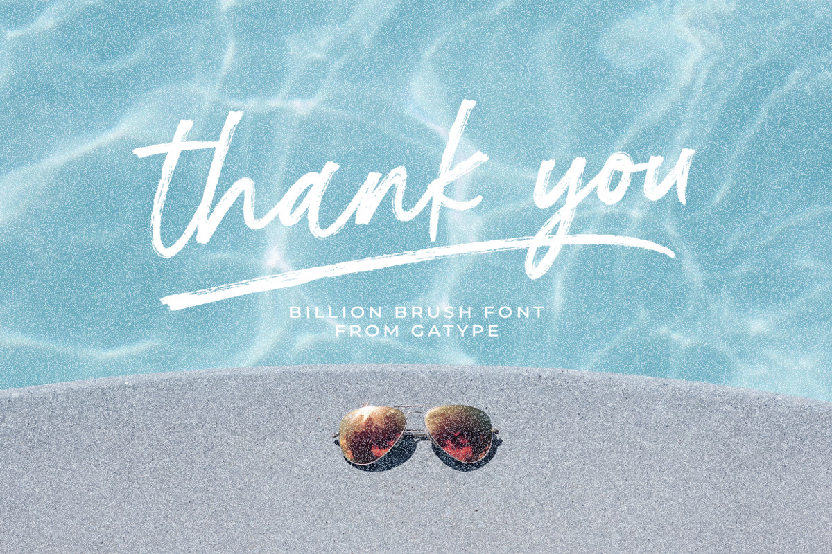 Billion Brush, a Handwritten Font by Gatype (Photo 8 of 8)