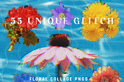 Pride Glitch Floral Collage Kit, an Object Graphic by Neon Wild (Thumbnail 6 of 12)