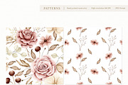 Watercolor Boho Fall Dusty Rose Set, a Decorative Illustration by Carol Lozove (Thumbnail 47 of 74)