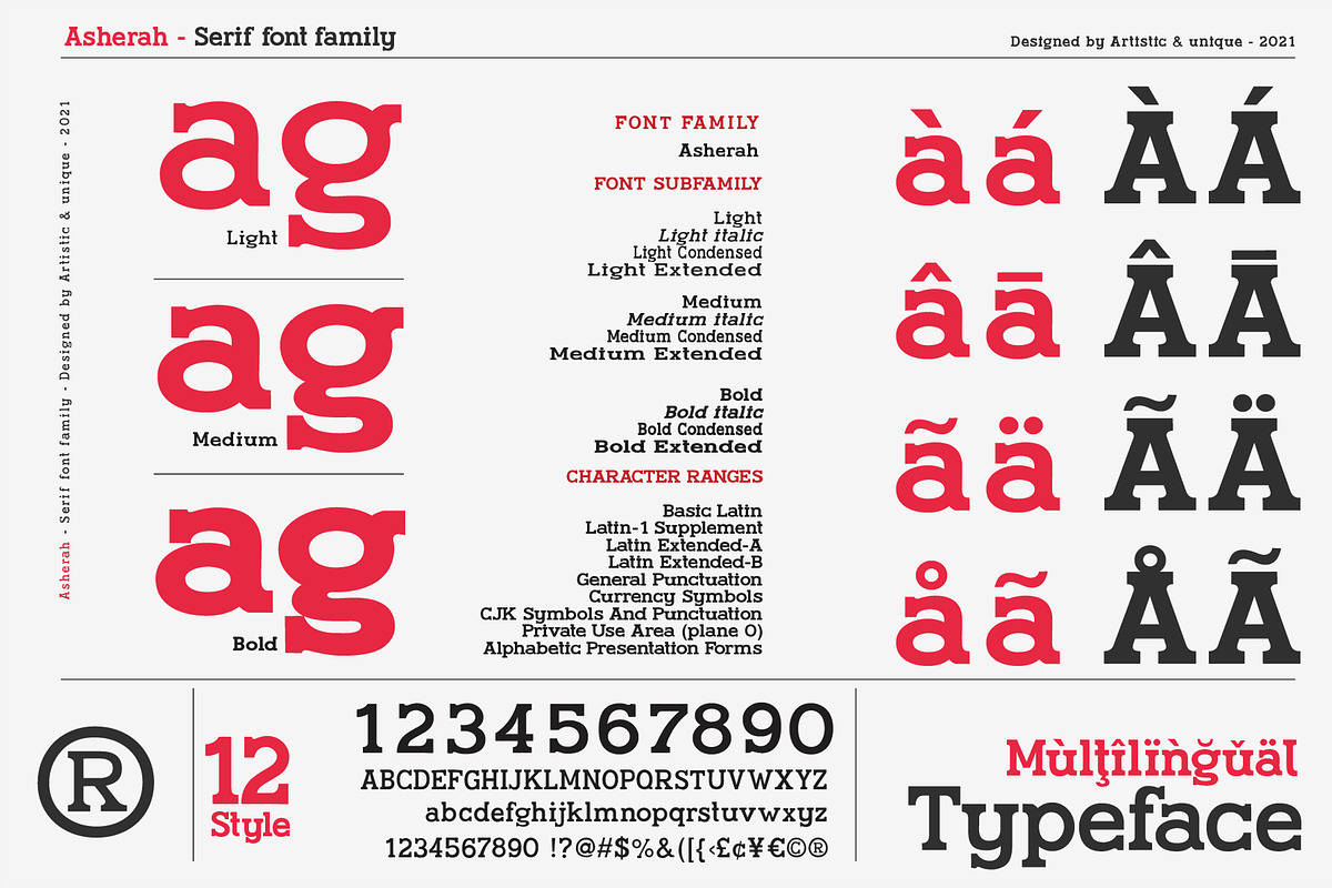 Asherah - Serif font family, a Serif Font by Artistic & Unique (Photo 4 of 13)