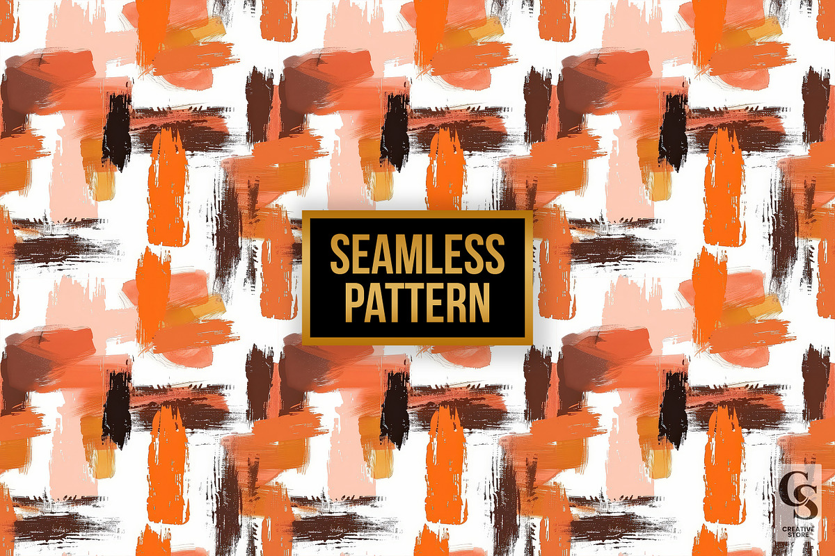Fall Abstract Brushstrokes Patterns, a Pattern Graphic by Creative Store (Photo 3 of 4)