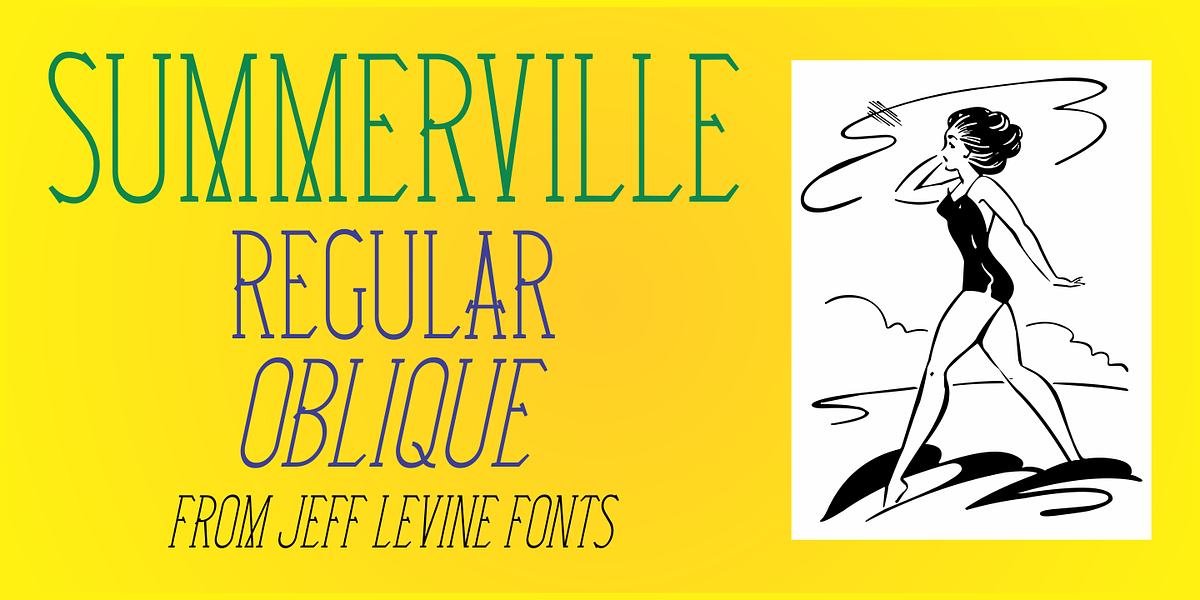 Summerville JNL, a Font by Jeff Levine Fonts (Photo 1 of 5)