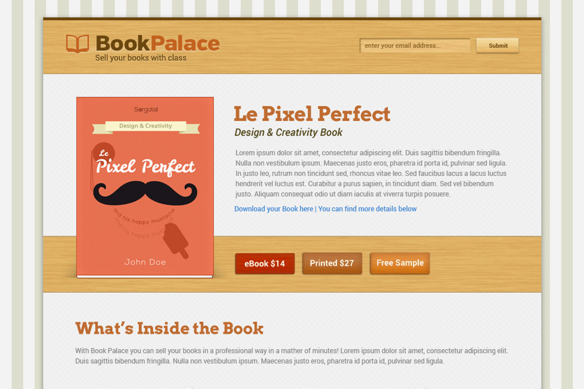 Book Palace Website, a Landing Page Template by Sargatal (Photo 2 of 5)