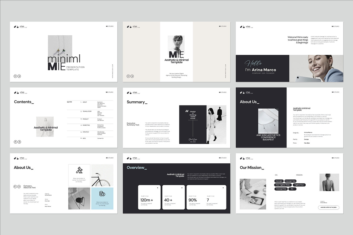 MIE | Minimal Presentation Template, a Presentation Template by Graphpexel (Photo 9 of 9)