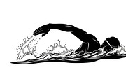 A dynamic Swimming Action Silhouette, an Illustration by Amazin_art (Thumbnail 22 of 31)