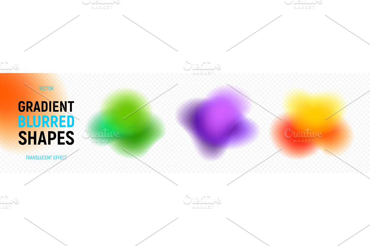Bright colorful gradient shapes, an Illustration by Andrey Yaroslavtsev