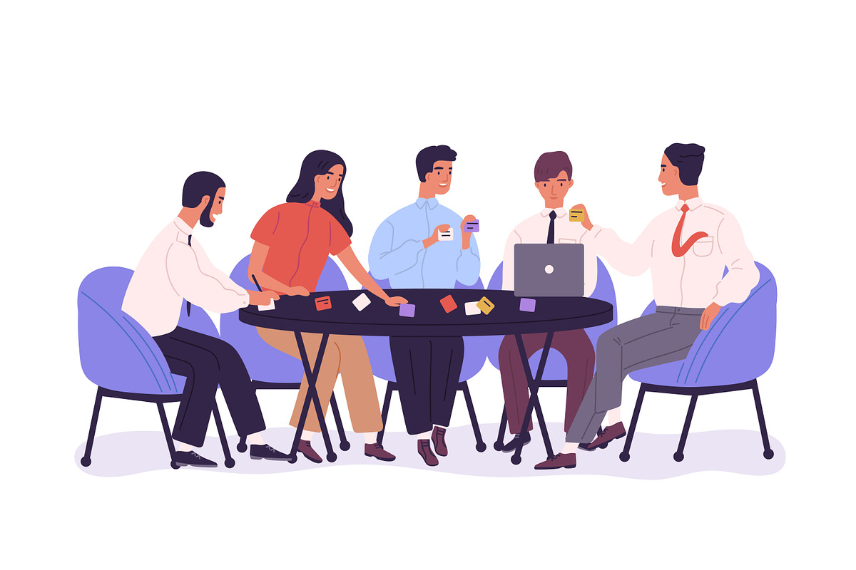 Planning with SCRUM task board, a Person Illustration by Good Studio (Photo 2 of 3)