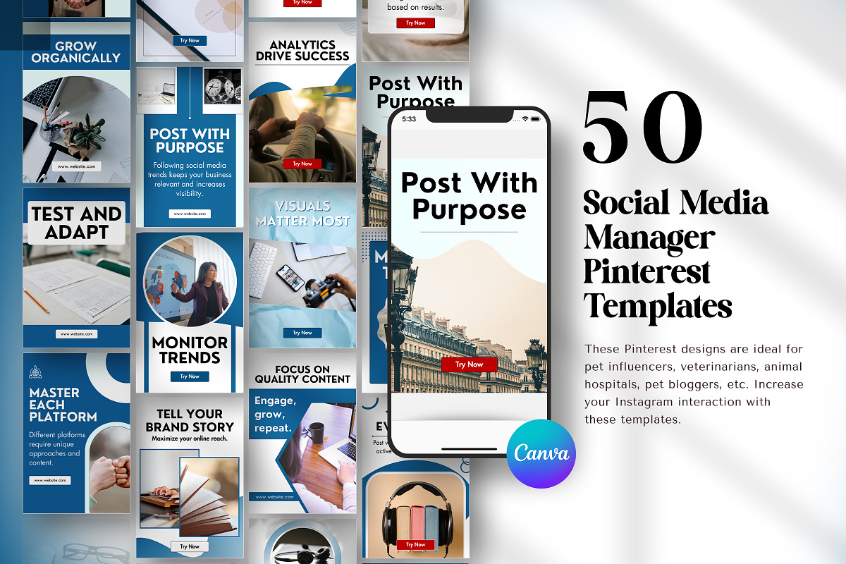Social Media Pinterest Template preview 7