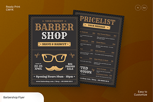 Barbershop Promotion Flyer, a Flyer Template by Annora Studio