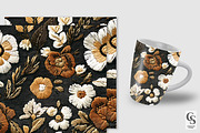 Retro Flower Embroidery Pattern, a Pattern Graphic by Creative Store (Thumbnail 2 of 5)