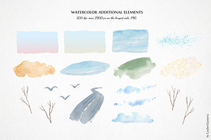 Watercolor Landscape Creator Clipart