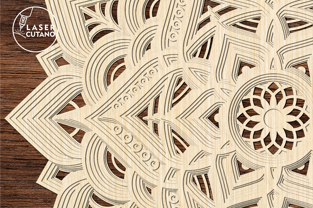 Mandala Multilayer Wall Art Cut File, a Design Template by LaserCutano (Photo 5 of 8)