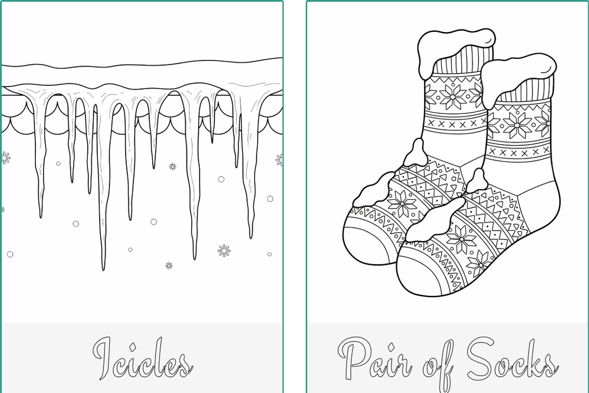 Christmas Holidays Coloring Pages, a Seasonal Illustration by Nuvame Arts & Designs (Photo 5 of 21)
