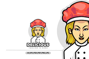 Chef mother mascot logo design, a Branding & Logo Template by Bayuktx