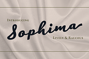 Sophima, a Script Font by insigne (Thumbnail 1 of 3)