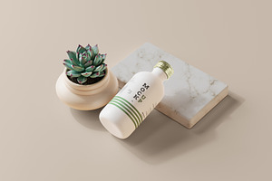 Metal Cap Cosmetic Bottle Mockups