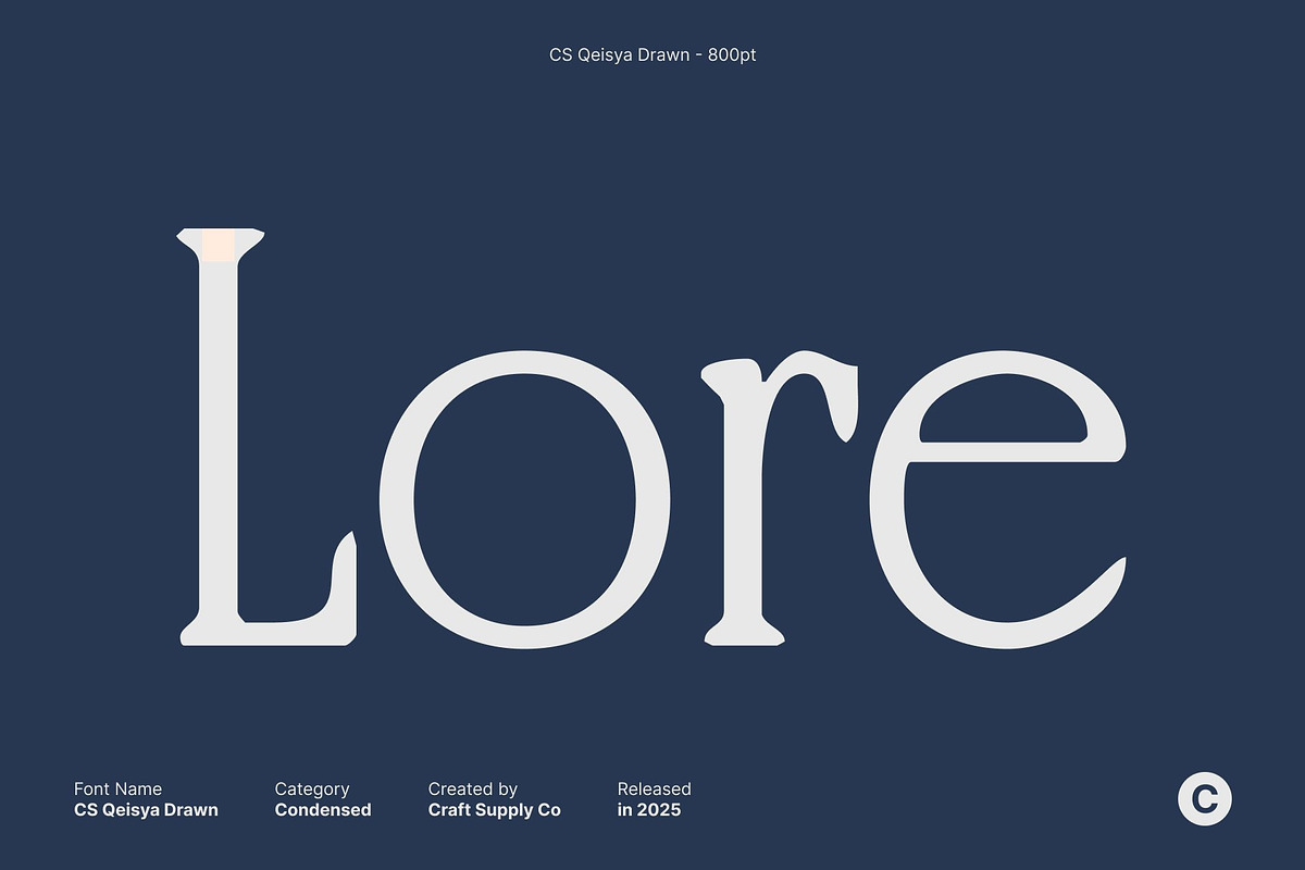 CS Qeisya Drawn, a Serif Font by Craft Supply Co. (Photo 2 of 8)