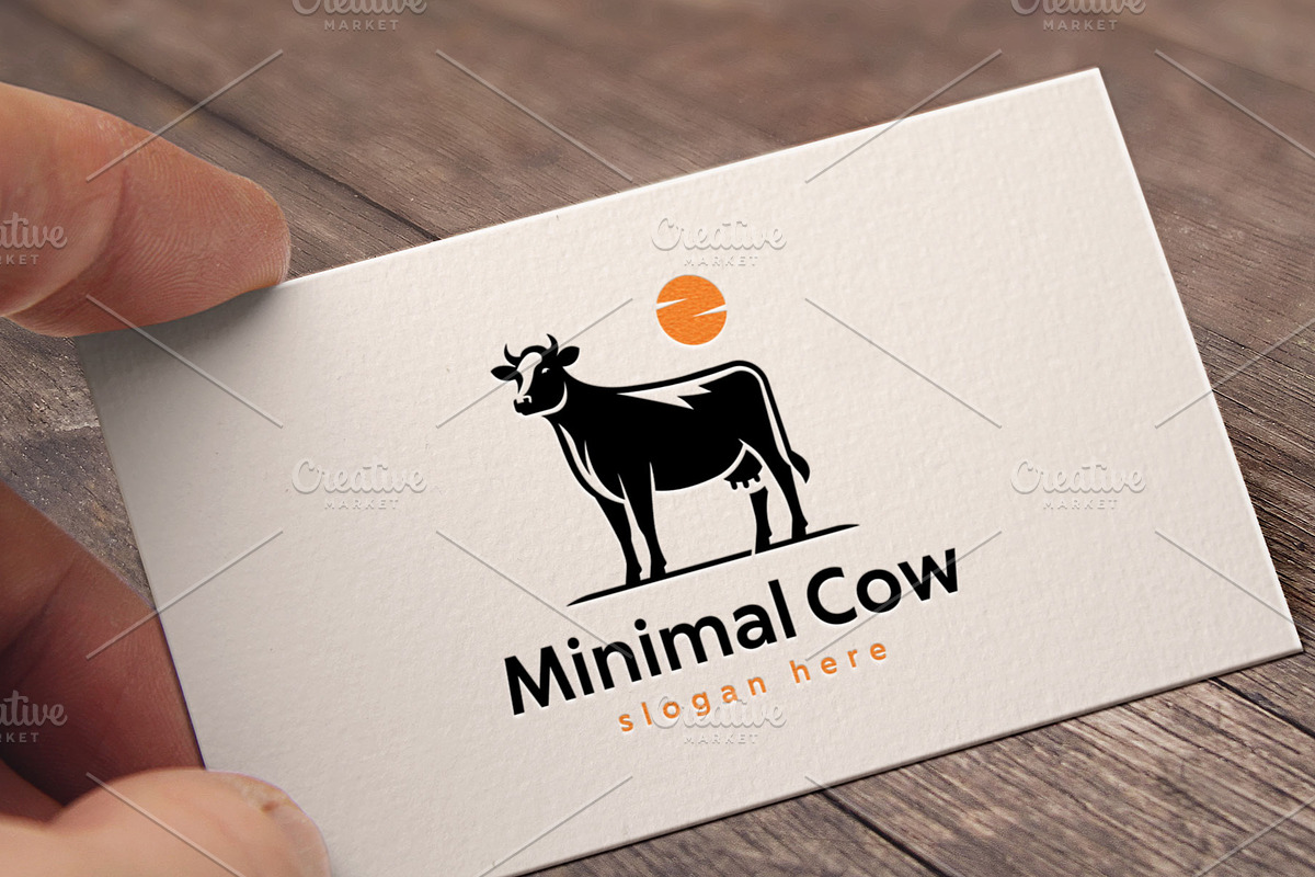 Minimal Cow Logo, a Branding & Logo Template by Pixes (Photo 2 of 2)